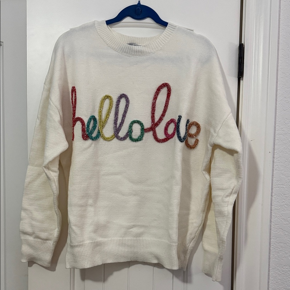 Cozy Cream 'Hello Love' Sweater